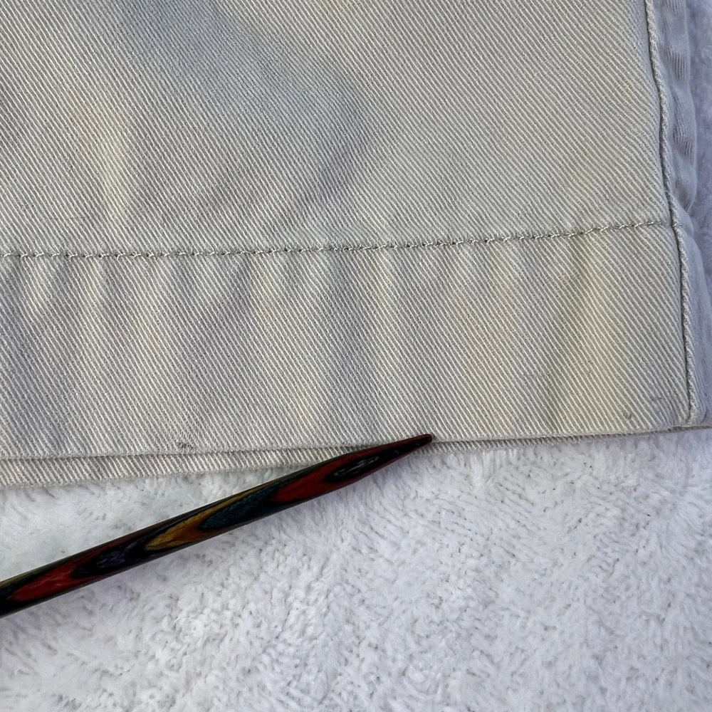 Banana Republic Khaki Chino Shorts Mens 32 Cotton Twill Flat Front Casual Summer